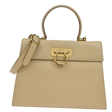Salvatore Ferragamo Convertible Top Handle Bag Leather
