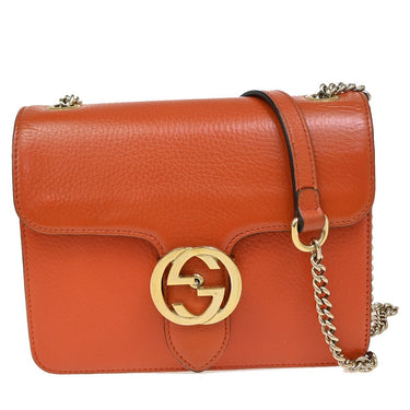 Gucci Interlocking Shoulder Bag Leather