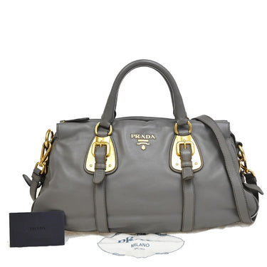 Prada Convertible Belted Satchel Soft Calf