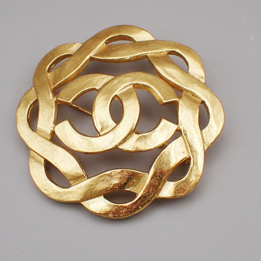 Chanel Vintage CC Logo Brooch Metal