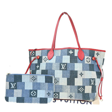 Louis Vuitton Neverfull Tote Damier and Monogram Patchwork Denim