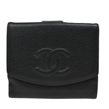 Chanel Vintage Timeless Bifold Wallet Caviar