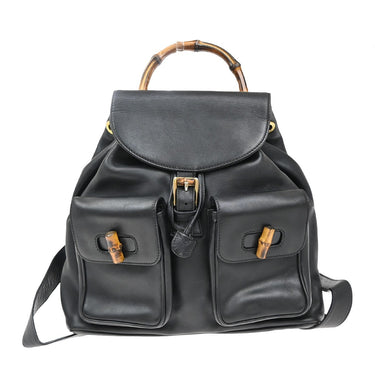 Gucci Vintage Bamboo Backpack Leather