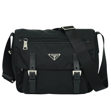 Prada Double Buckle Flap Camera Bag Tessuto
