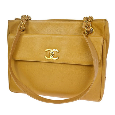 Chanel Vintage CC Front Pocket shoulder Bag Calfskin Leather