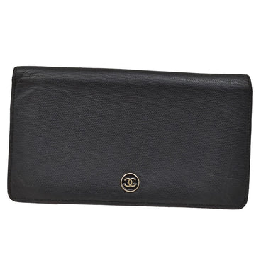 Chanel CC Button Bi-Fold Wallet Leather