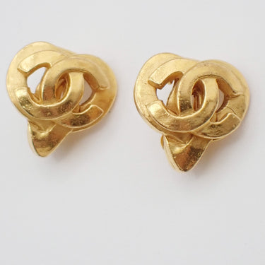 Chanel CC logo heart Gold-plated