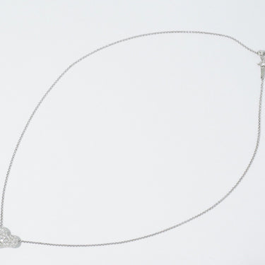 Louis Vuitton Heart  Diamond Necklace 18K White Gold  with Diamond