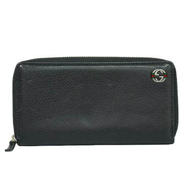 Gucci Interlocking G Zip Around Wallet Leather