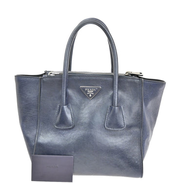 Prada Tassel Twin Pocket Tote City Calf