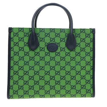 Gucci Structured Top Handle Open Tote GG Canvas