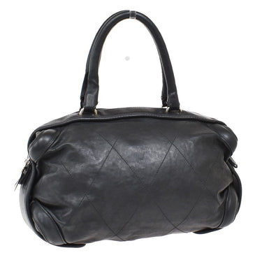 Chanel CC Logo Quilted Stitch Hand Tote Bag Leather