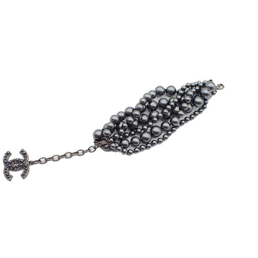 Chanel CC Charm Bracelet Faux Pearls and Metal