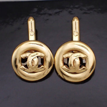 Chanel Round CC Plate Cufflinks Metal