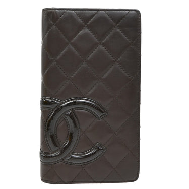 Chanel Cambon Zip Around Wallet Quilted Lambskin