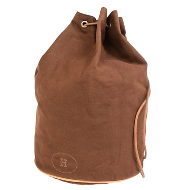 Hermes Polochon Mimile Drawstring Backpal Canvas