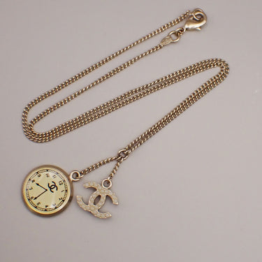 Chanel CC Pendant Necklace Faux Pearls and Metal
