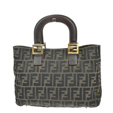 Fendi Vintage FF Handle Tote Zucca Canvas