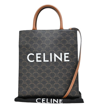 Celine Vertical Cabas Tote Triomphe Coated Canvas