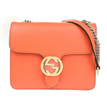 Gucci Interlocking Shoulder Bag Leather