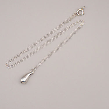 Tiffany & Co. Elsa Peretti Teardrop Necklace Silver 925
