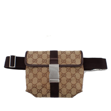 Gucci Buckle Belt Bag GG Canvas