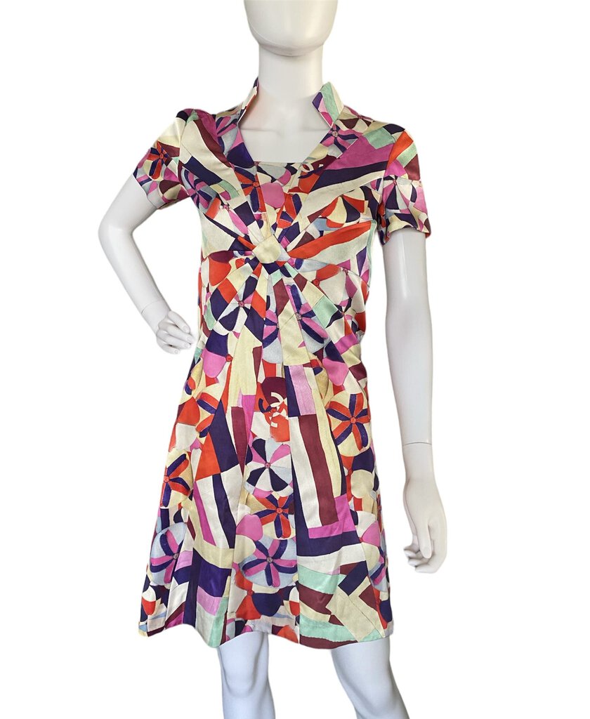 Chanel Silk Patterned Dress- U.S. 2 / FR. 34