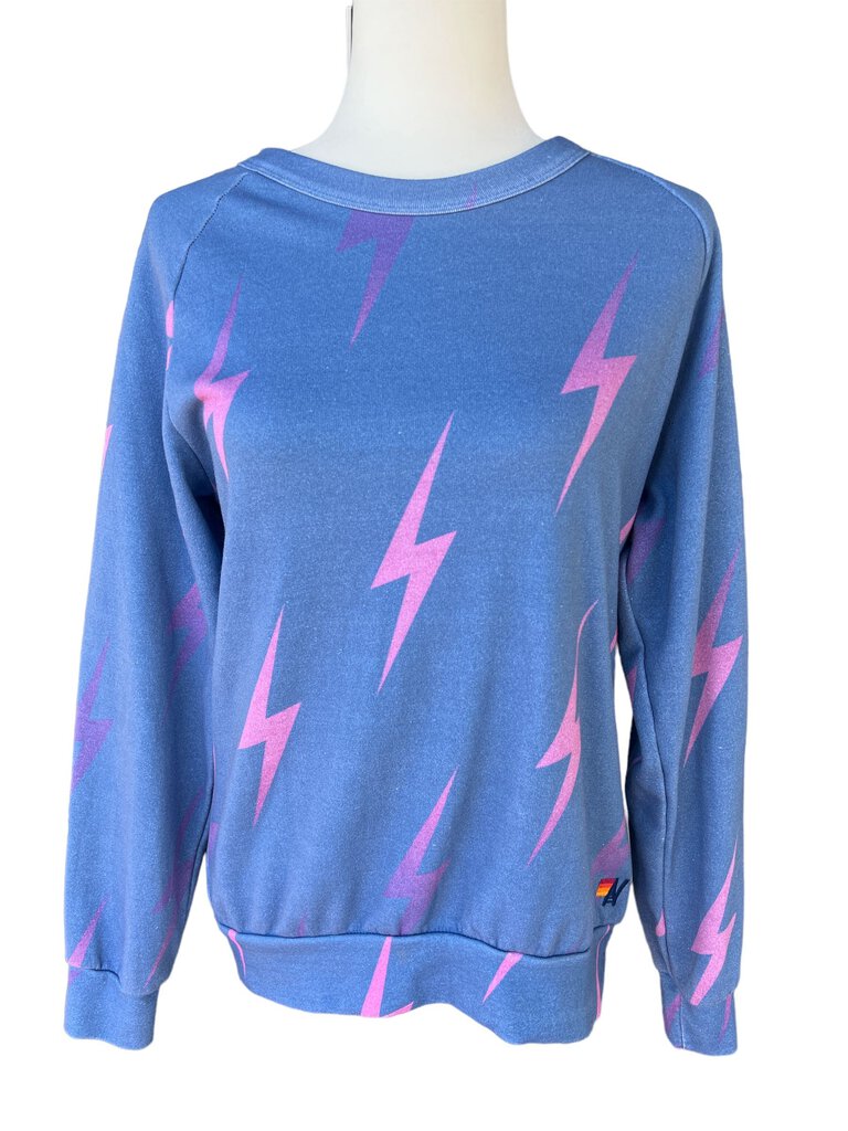 Aviator Nation Lightning Bolt Pullover- Size Small