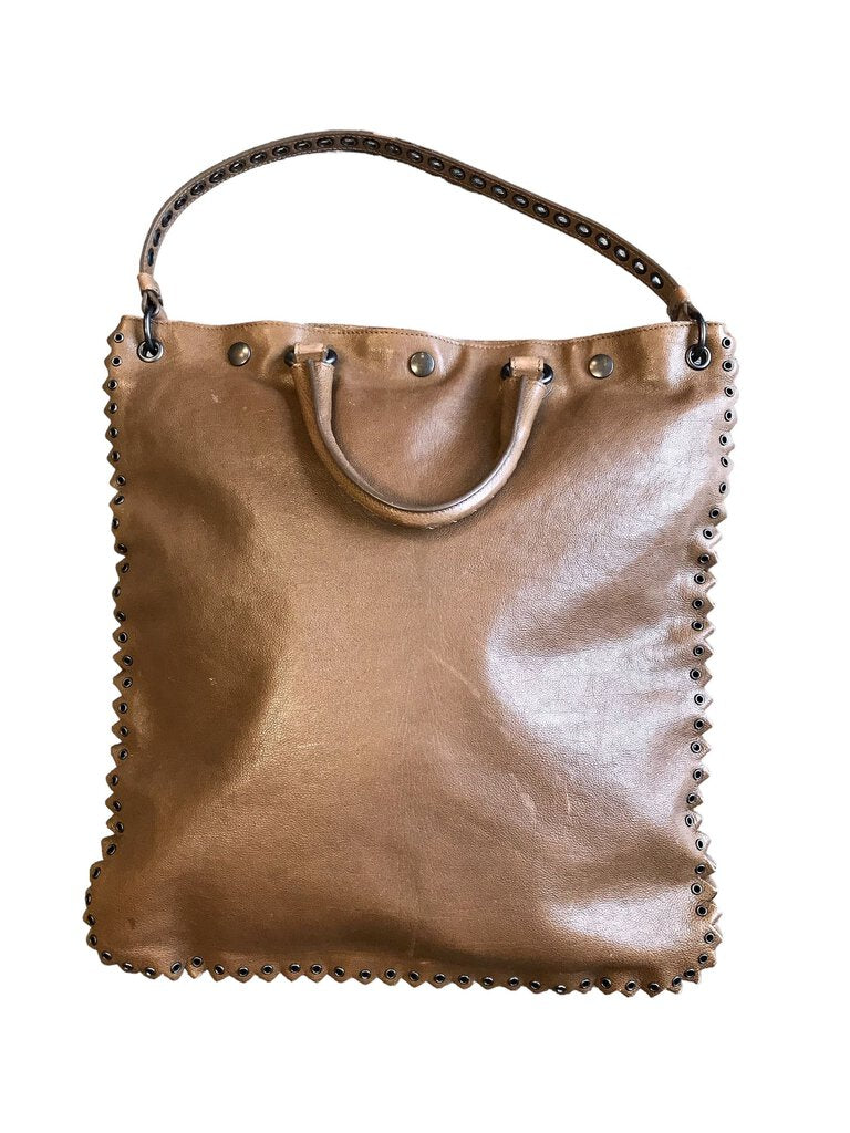 Bottega Veneta Leather Studded Woven Bag