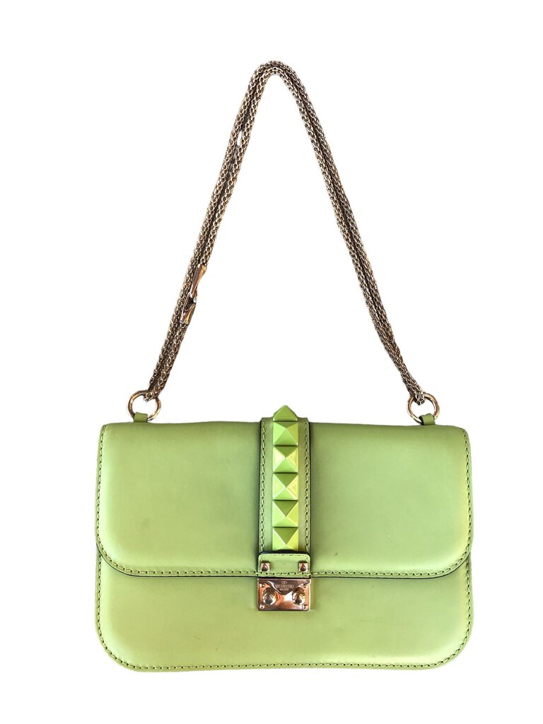 Valentino Lock Green Shoulder Bag